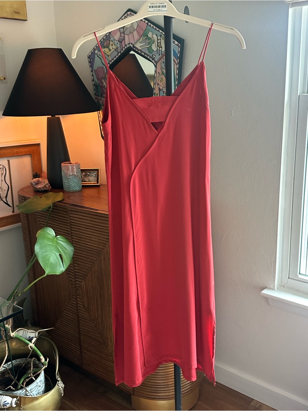 Classic Cuyana Silk Dress CORAL
